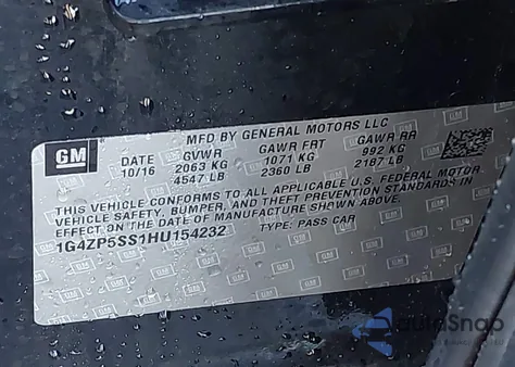 2017 Buick Lacrosse Essence из США, поврежденный, VIN 1G4ZP5SS1HU154232